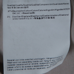 Pre Owned بنطلون شينو بوس باي هوغو بوس قصه مجسمة قطن مرن بيج M