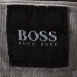 Pre Owned بنطلون شينو بوس باي هوغو بوس قصه مجسمة قطن مرن بيج M