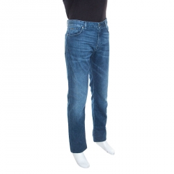 Pre Owned بنطلون جينز بوس باي هوغو بوس مين3 دينم ستريتش أزرق XL