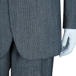 Pre Owned Boss By Hugo Boss Men's Grey Wool Striped Suit XS
