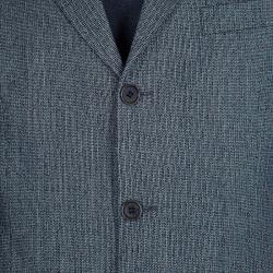 Pre Owned Boss By Hugo Boss Men's Grey Wool Striped Suit XS