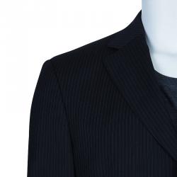 Pre Owned بذلة بوس باي هوغو بوس مقلمة رجالي M