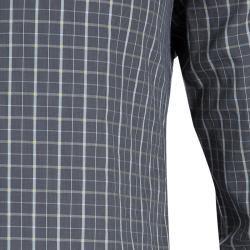 Pre Owned قميص بوس باي هوغو بوس مكسم كاروهات تاترسال قطن رصاصي S