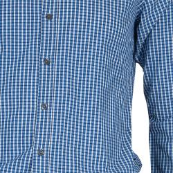 Pre Owned قميص بوس باي هوغو بوس جاكار دوبي مكسم قطن أزرق S