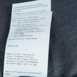 Pre Owned Boss By Hugo Boss Grey Contrast Collar and Cuff Slim Fit Cotton Shirt S