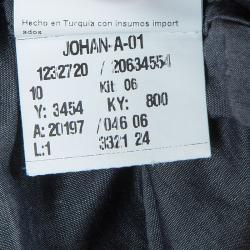 Pre Owned Boss By Hugo Boss Grey Contrast Collar and Cuff Slim Fit Cotton Shirt S