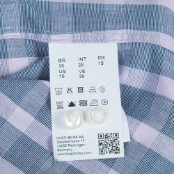 مملوكة مسبقًا قميص بوس باي هوغو بوس رصاصي كروهات مكسم مقاس S