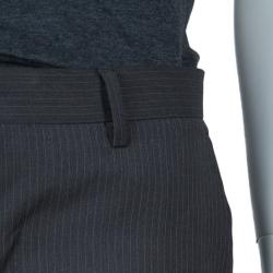 Pre Owned Boss By Hugo Boss Grey Pinstriped Wool Suit M