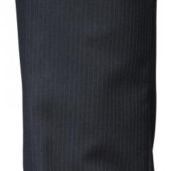 Pre Owned Boss By Hugo Boss Grey Pinstriped Wool Suit M