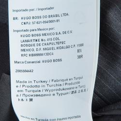 Pre Owned Boss By Hugo Boss Grey Pinstriped Wool Suit M