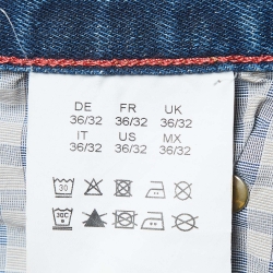 Pre Owned Boss By Hugo Boss Blue Denim Regular Fit Jeans XL Waist 36"