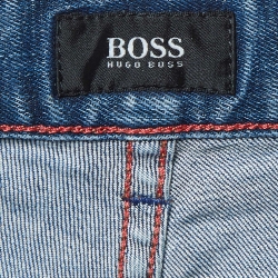 Pre Owned Boss By Hugo Boss Blue Denim Regular Fit Jeans XL Waist 36"
