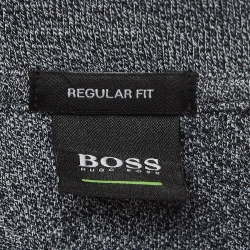 Pre Owned Boss By Hugo Boss Grey Pique Cotton Polo T-Shirt L