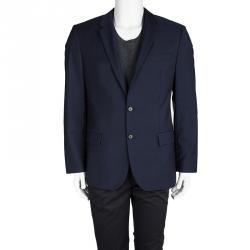 مملوكة مسبقًا Boss By Hugo Boss Blue Wool Blazer XL