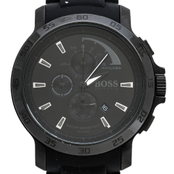 Pre Owned Hugo Boss Black PVD Coated Stainless Steel Boss HB1512393 Chronograph Men's Wristwatch 47 mm