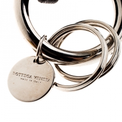 Bottega Veneta Black Intrecciato Knotted Key Ring