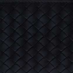 Pre Owned Bottega Veneta Black Intrecciato Leather Bifold Wallet