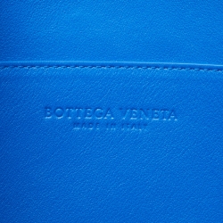 Bottega Veneta Black Intrecciato Leather Half Zip Pouch