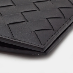Bottega Veneta Black Intrecciato Leather Bifold Wallet