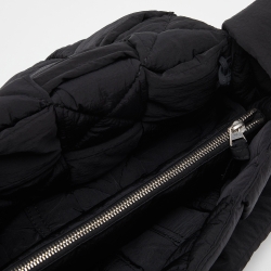Bottega Veneta Black Intrecciato Nylon Cassette Messenger Bag