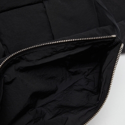 Bottega Veneta Black Intrecciato Nylon Cassette Messenger Bag