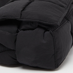 Bottega Veneta Black Intrecciato Nylon Cassette Messenger Bag