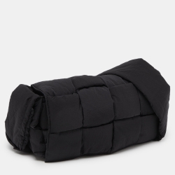 Bottega Veneta Black Intrecciato Nylon Cassette Messenger Bag
