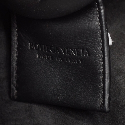 Pre Owned Bottega Veneta Black Intrecciato Leather Small Slim Briefcase