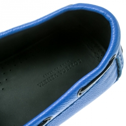 Pre Owned حذاء لوفرز بوتيغا فينيتا جلد انترشياتو أزرق مقاس 44