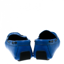 Pre Owned حذاء لوفرز بوتيغا فينيتا جلد انترشياتو أزرق مقاس 44