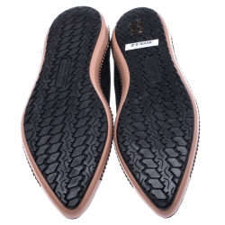 Pre Owned Bottega Veneta Black Suede BV Fellows Pointed Toe Lace Up Derby Size 44