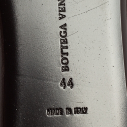 Pre Owned Bottega Veneta Dark Brown Intrecciato Leather Smoking Slippers Size 44