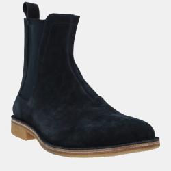 Pre Owned Bottega Veneta Navy Blue Suede Ankle Boots 44