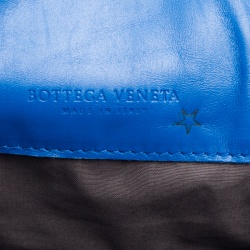 Bottega Veneta Blue Intrecciato Leather Drawstring Backpack