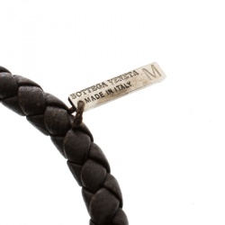 Bottega Veneta Espresso Intrecciato Nappa Leather Bracelet M