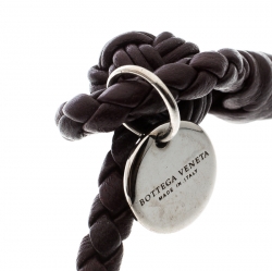 مملوكة مسبقًا Bottega Veneta Espresso Intrecciato Nappa Leather Bracelet 