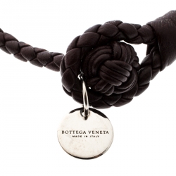 مملوكة مسبقًا Bottega Veneta Espresso Intrecciato Nappa Leather Bracelet 