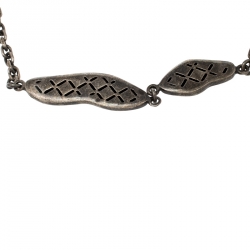 Bottega Veneta Textured Silver Beads Hook Bracelet