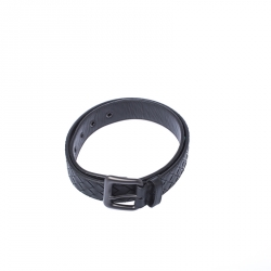 Pre Owned Bottega Veneta Black Intrecciato Leather Belt 85CM