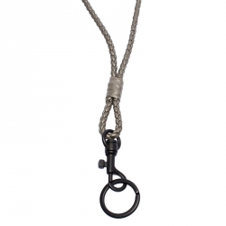 Bottega Grey Intrecciato Leather Key Chain