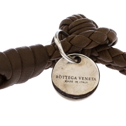 Bottega Veneta Brown Intrecciato Nappa Leather Double Strand Bracelet M