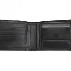 Bottega Veneta Black Intrecciato Leather Bi-fold Wallet