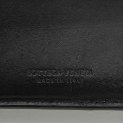 Bottega Veneta Black Intrecciato Leather Bi-fold Wallet