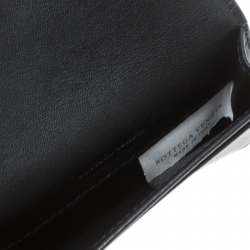 Bottega Veneta Black Intrecciato Leather Card Case
