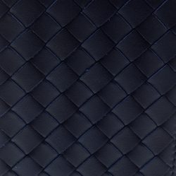 Pre Owned Bottega Veneta Dark Blue Intrecciato Leather Card Holder