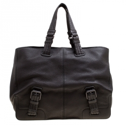 Bottega Veneta Black Leather Tote