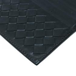 Bottega Veneta Grey Intrecciato Leather Card Holder 8CC