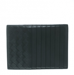 Bottega Veneta Grey Intrecciato Leather Card Holder 8CC