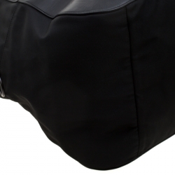 Pre Owned Bottega Veneta Black Nylon and Leather Duffle Bag