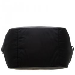 Pre Owned Bottega Veneta Black Nylon and Leather Duffle Bag